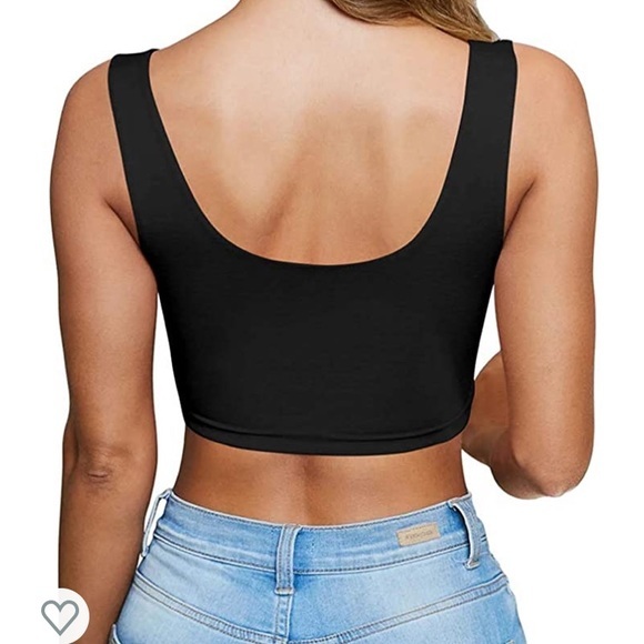 Black v neck crop top - Picture 5 of 5